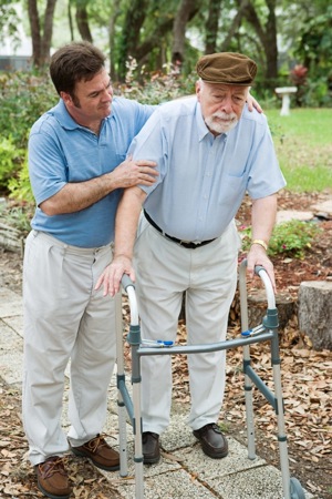 Man Helping Elderly Man - charlotte hormone imbalance treatment