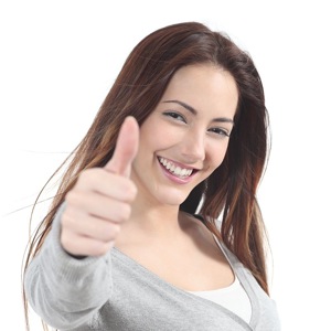 Woman Giving Thumbs Up - charlotte hormone imbalance treatment