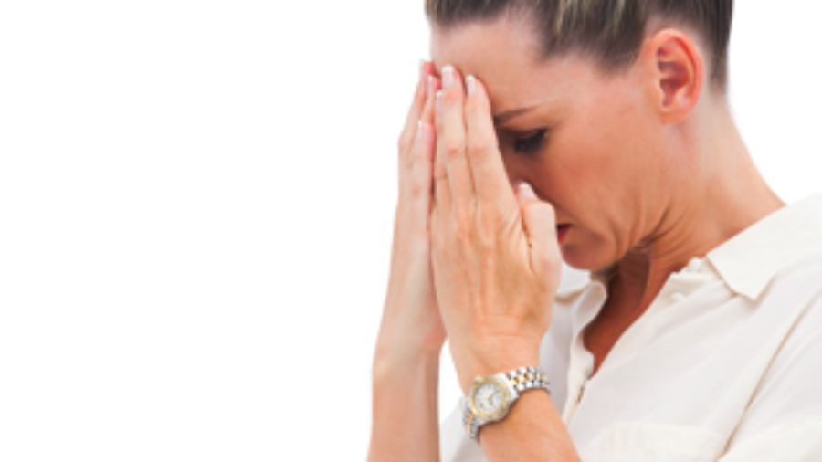 Upset Woman - migraine treatment in charlotte