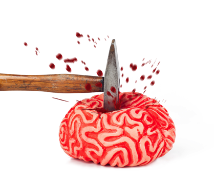Hammer Smashing Brain - brain inflammation treatment in charlotte