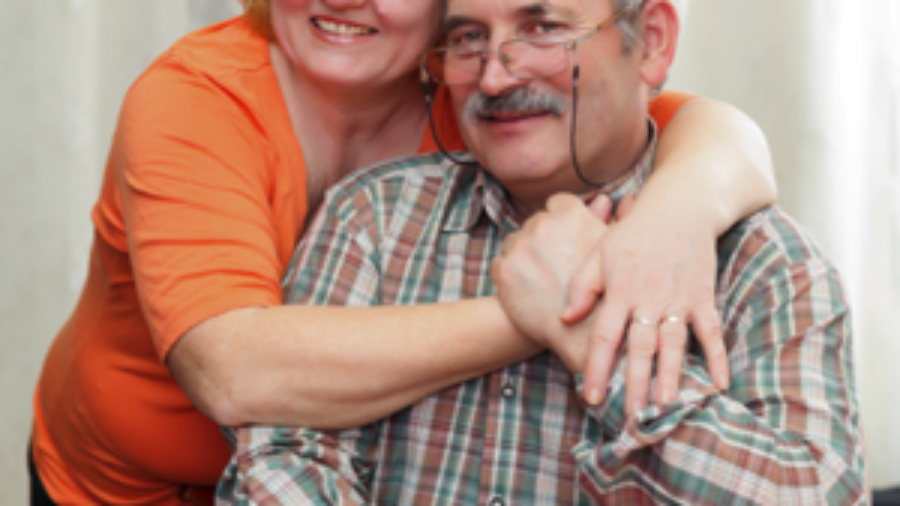 Older Couple Hugging - charlotte erectile dysfunction treatment